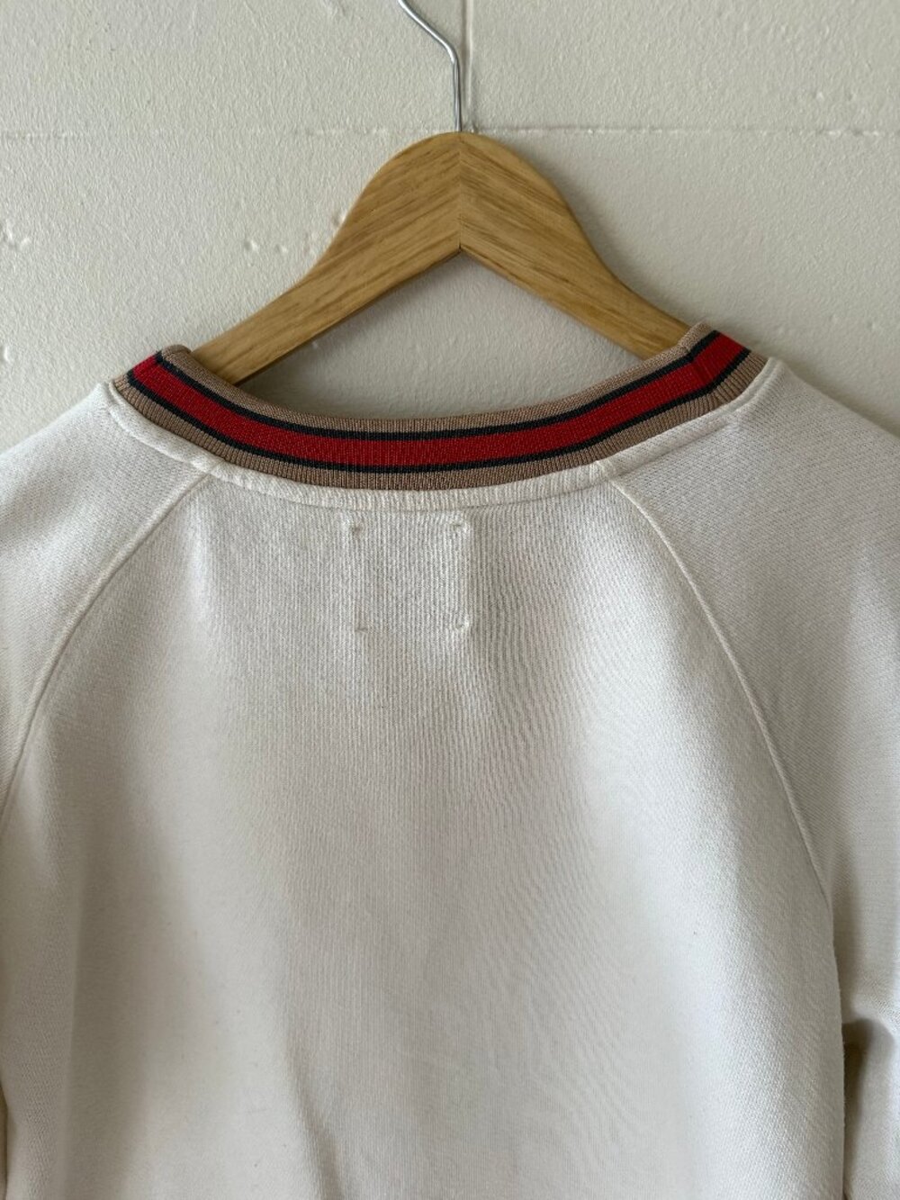 Little Moon Aritzia | Retro Stripe White Casual Sweatshirt | Medium - Picture 7 of 9